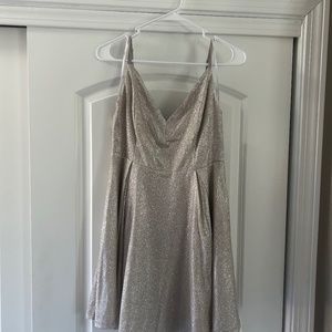 Silver mini dress Sz M